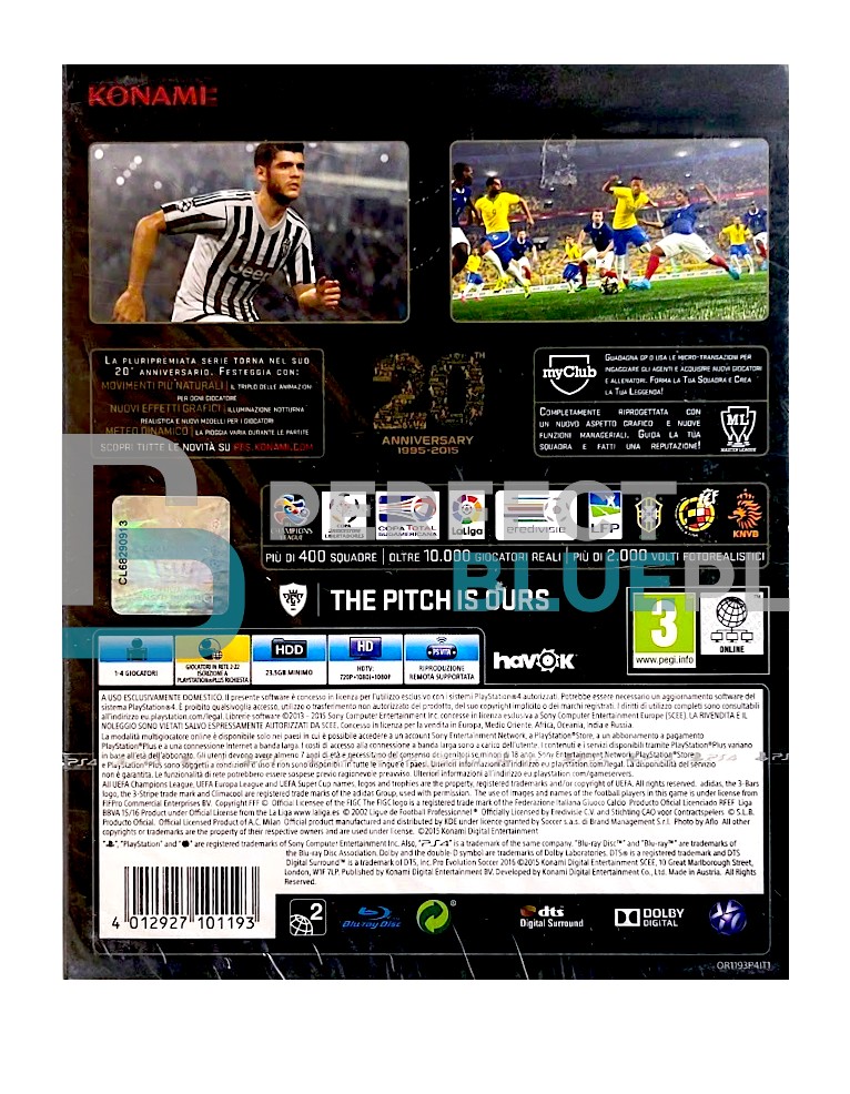 gra ps4 / pes / pro evolution soccer 2016