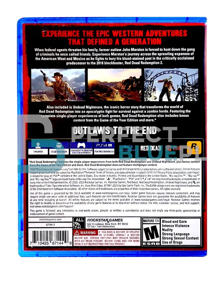 gra ps4 red dead redemption / import us