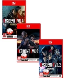 zestaw gier nintendo switch 2 resident evil 2, 3, 4