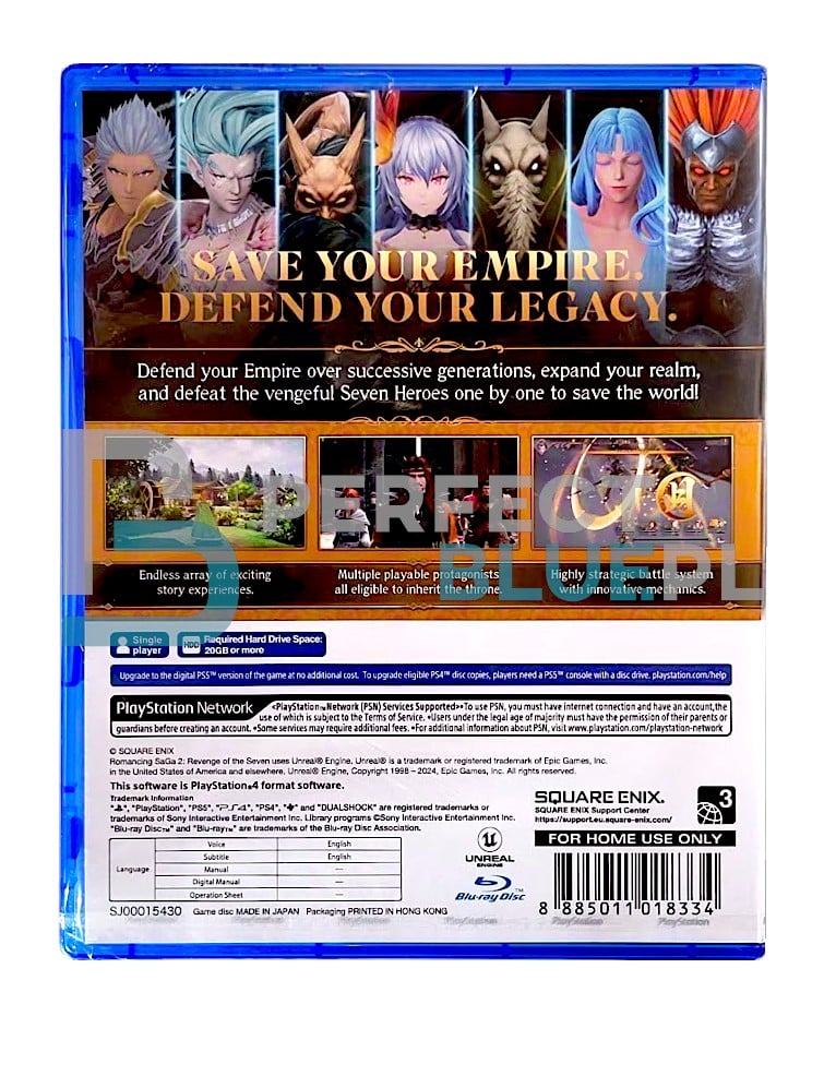 gra ps4 romancing saga 2 revenge of the seven / import azja