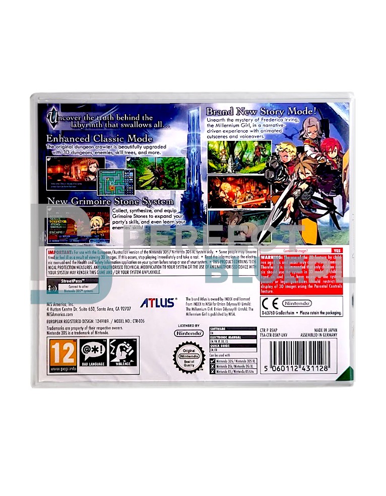 gra nintendo 3ds / 2ds etrian odyssey untold the millennium girl