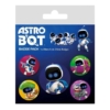 zestaw 5 przypinek astro bot