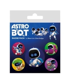 zestaw 5 przypinek astro bot