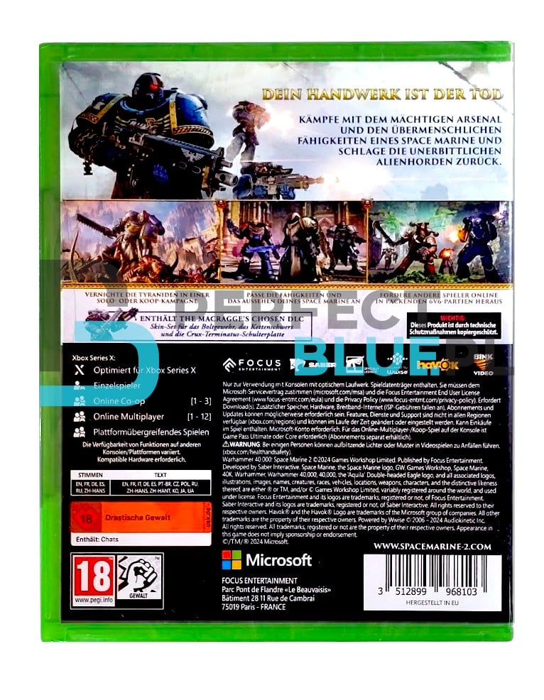 gra xbox series x warhammer 40000 space marine 2 + dodatek / de